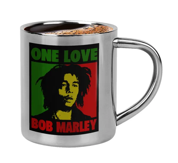 Bob marley — Double-wall metal cup for espresso (220ml)