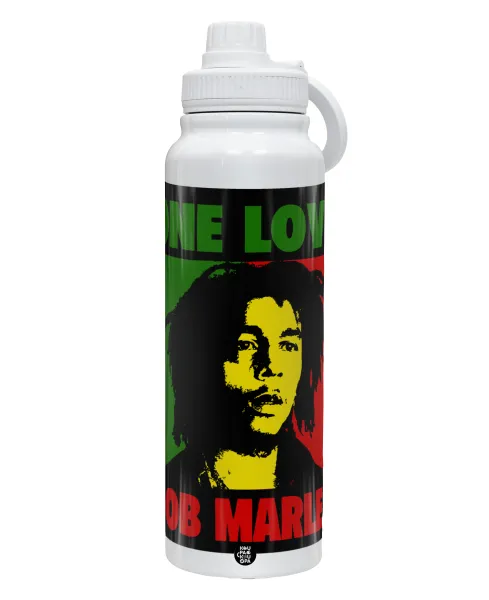 Bob marley — 1L Stainless Steel Thermal Bottle with Phone Holder & Double Wall Insulation