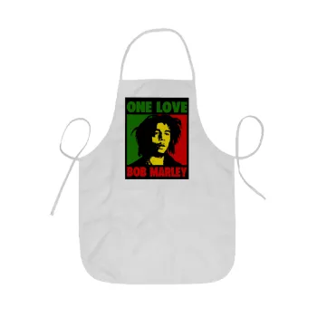 Bob marley, one love, Ποδιά Σεφ ολόσωμη κοντή  Παιδική (44x62cm)