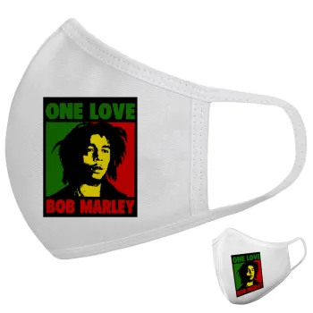 Bob marley, one love, Μάσκα υφασμάτινη υψηλής άνεσης παιδική (Δώρο πλαστική θήκη)