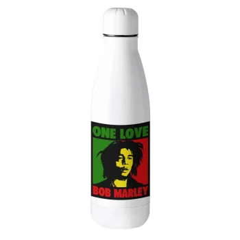 Bob marley, one love, Metal mug thermos (Stainless steel), 500ml
