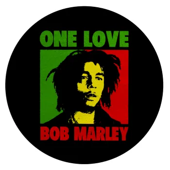 Bob marley, one love, Επιφάνεια κοπής γυάλινη στρογγυλή (30cm)