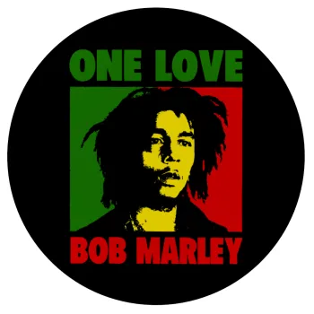 Bob marley, one love, Mousepad Round 20cm
