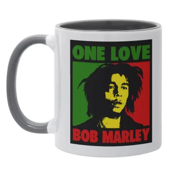Bob marley, one love, Mug colored grey, ceramic, 330ml