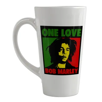 Bob marley, one love, Κούπα κωνική Latte Μεγάλη, κεραμική, 450ml