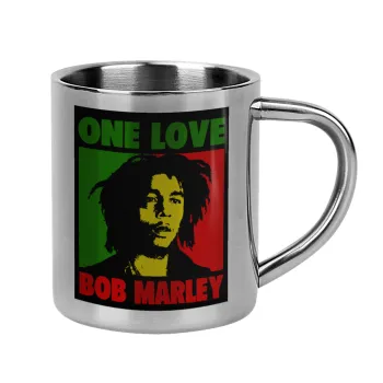 Bob marley, one love, Κούπα Ανοξείδωτη διπλού τοιχώματος 300ml