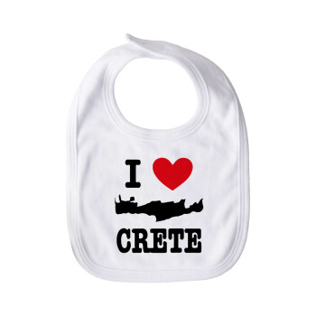 I Love Crete, Σαλιάρα με Σκρατς μεγάλη (35x28cm)