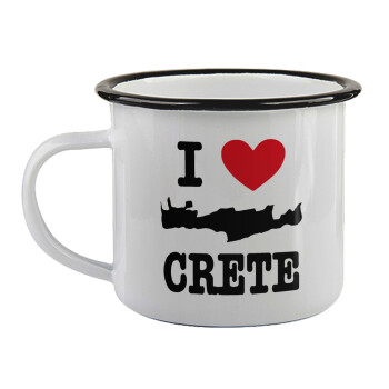 I Love Crete, Κούπα εμαγιέ με μαύρο χείλος 360ml