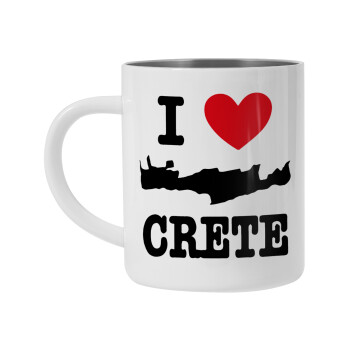 I Love Crete, Mug Stainless steel double wall 300ml