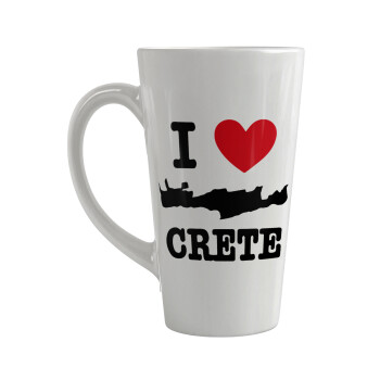 I Love Crete, Κούπα κωνική Latte Μεγάλη, κεραμική, 450ml