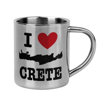 I Love Crete, Mug Stainless steel double wall 300ml