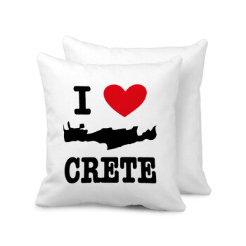 I Love Crete, Sofa cushion 40x40cm includes filling