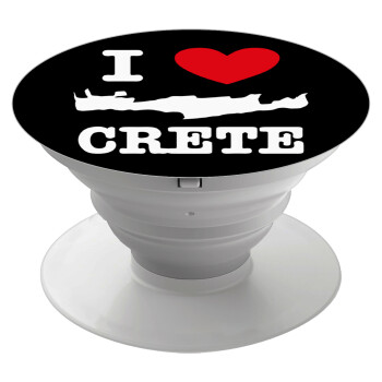 I Love Crete, Phone Holders Stand  White Hand-held Mobile Phone Holder