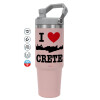 Pink color, 890ml (30oz) stainless Steel Tumbler with Handle