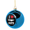 Blue Christmas tree ball ornament 8cm