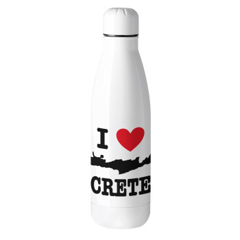 I Love Crete, Μεταλλικό παγούρι θερμός (Stainless steel), 500ml