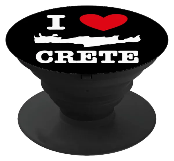 I Love Crete — Phone Holders Stand  Black Hand-held Mobile Phone Holder