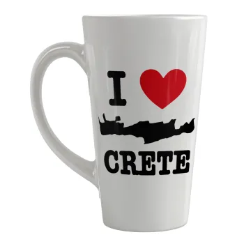 I Love Crete, Κούπα κωνική Latte Μεγάλη, κεραμική, 450ml