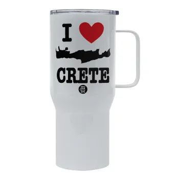 I Love Crete, Tumbler με καπάκι, διπλού τοιχώματος (θερμό) 750L