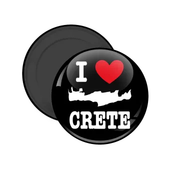 I Love Crete, Μαγνητάκι ψυγείου στρογγυλό διάστασης 5cm