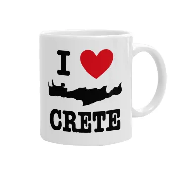 I Love Crete, Ceramic coffee mug, 330ml