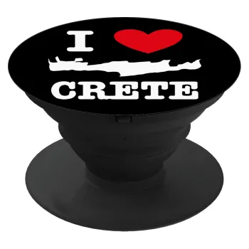 I Love Crete, Phone Holders Stand  Black Hand-held Mobile Phone Holder