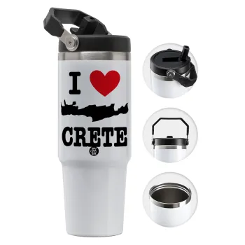 I Love Crete, Θερμός Ανοξείδωτο 30oz με χερούλι