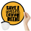 Save Water, Drink BEER, Βεντάλια υφασμάτινη αναδιπλούμενη με θήκη (20cm)