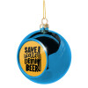 Blue Christmas tree ball ornament 8cm