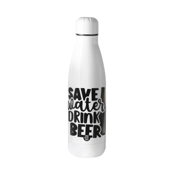 Save Water, Drink BEER, Metal mug Stainless steel, 700ml