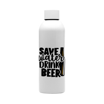Save Water, Drink BEER, Μεταλλικό παγούρι νερού, 304 Stainless Steel 800ml