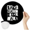 Save Water, Drink RAKI, Βεντάλια υφασμάτινη αναδιπλούμενη με θήκη (20cm)