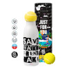 Tennis ball Metal mug thermos White, double wall, 550ml