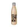Glitter gold stainless steel thermos bottle, double-walled, 500ml