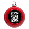 Red Christmas tree ornament bauble 8cm