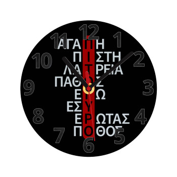 Πιτόγυρο πόθος, Ρολόι τοίχου γυάλινο (20cm)
