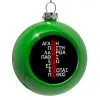 Green Christmas tree ornament bauble 8cm