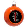 Orange Christmas tree ornament bauble 8cm