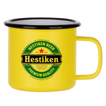 Hestiken Beer, Κούπα Μεταλλική εμαγιέ ΜΑΤ Κίτρινη 360ml