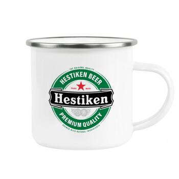 Hestiken Beer, Κούπα Μεταλλική εμαγιέ λευκη 360ml