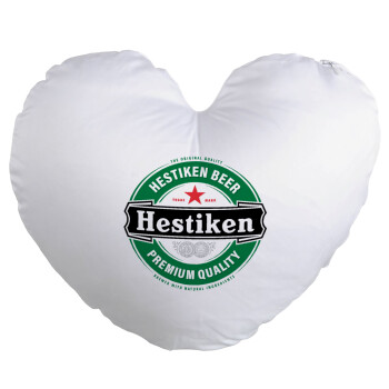 Hestiken Beer, Μαξιλάρι καναπέ καρδιά 40x40cm περιέχεται το  γέμισμα