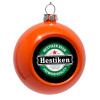 Στολίδι Χριστουγεννιάτικη μπάλα δένδρου Πορτοκαλί 8cm