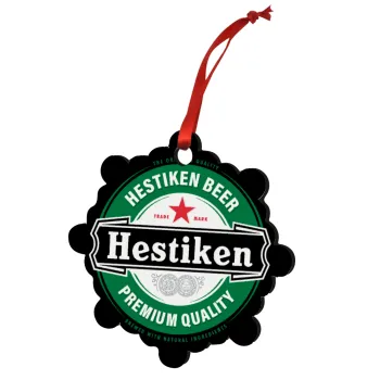 Hestiken Beer, Στολίδι Χριστουγεννιάτικο στολίδι snowflake ξύλινο 7.5cm