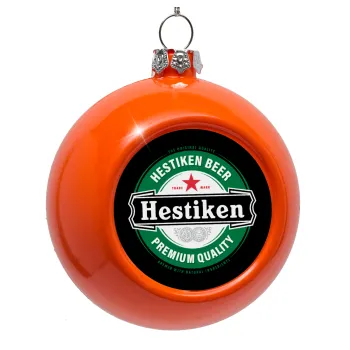 Hestiken Beer, Στολίδι Χριστουγεννιάτικη μπάλα δένδρου Πορτοκαλί 8cm