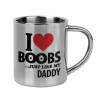 I Love boobs ...just like my daddy, Κούπα Ανοξείδωτη διπλού τοιχώματος 300ml
