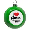 Green Christmas tree ornament bauble 8cm