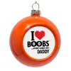 Orange Christmas tree ornament bauble 8cm