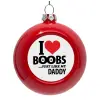 Red Christmas tree ornament bauble 8cm