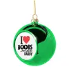 Green Christmas tree ornament ball 8cm