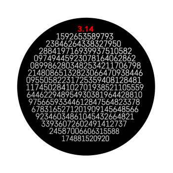 pi 3.14, Επιφάνεια κοπής γυάλινη στρογγυλή (30cm)